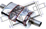 Progettazione Termo-Fluidodinamica Silenziatore motore a 4 tempi - by NT-Project