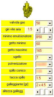 SET-UP Carburetor Power - Calcolo carburazione ottimale tenendo conto di tutti gli elementi di taratura del carburatore