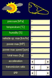 SET-UP Carburetor - Weather - Track - Pilot - Vehicle Data