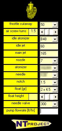 Presentation SET-UP Carburetor Basic - Optimum Jetting in every conditions by NT-Project