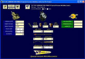 SET-UP Carburetor Versione personalizzata per carburatori speciali MotoMeccanica Dellorto serie PHBG - by NT-Project
