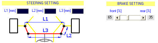 Ackermann and brake distribution setting - Kart Analysis